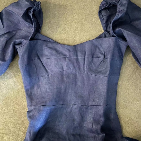 Reformation Belgium Linen Dress in Danube *NEW* - Picture 5 of 8